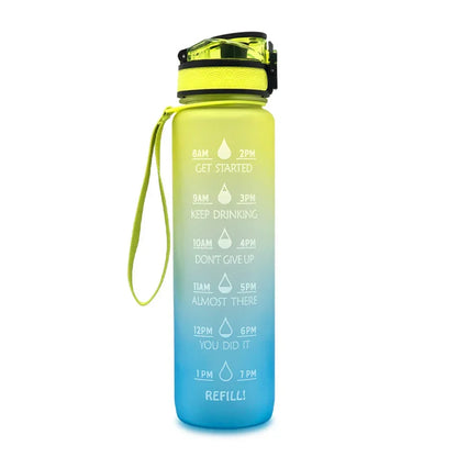 1L Tritan Motivational Water Bottle – Time Marker - YAXSO