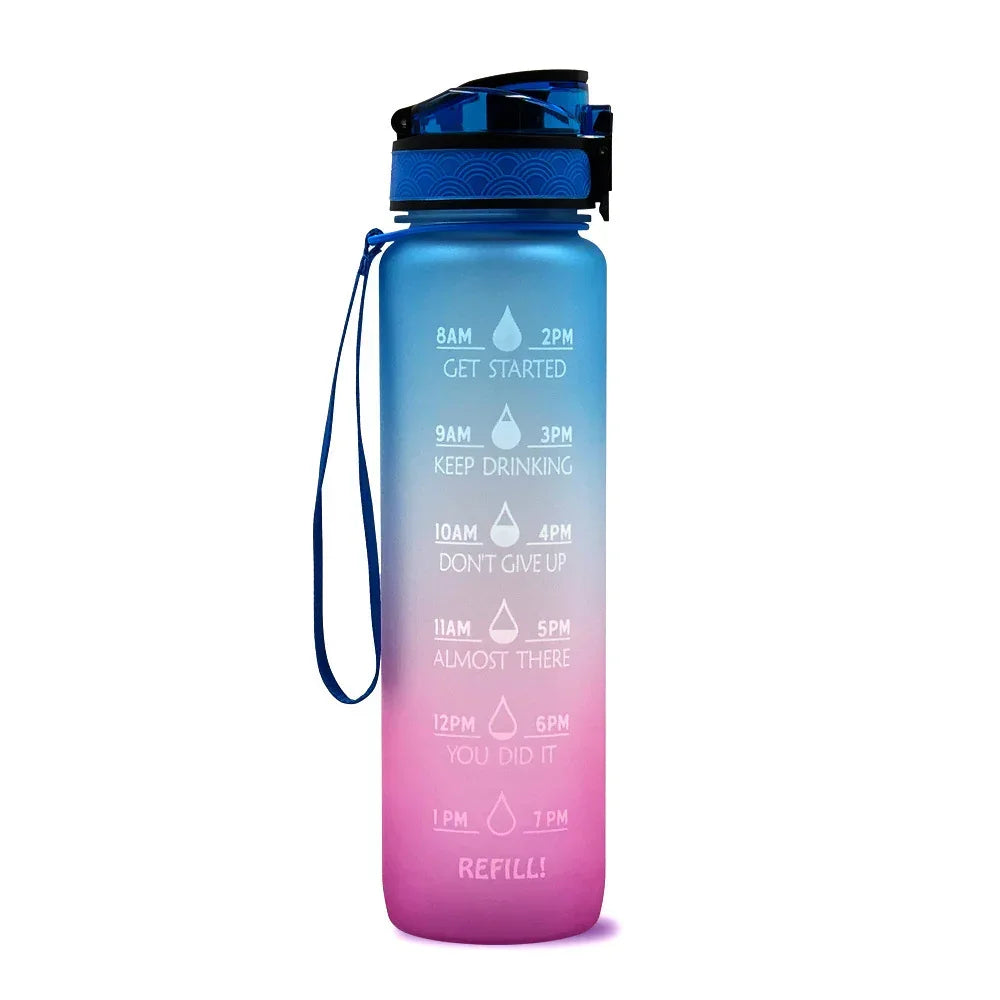 1L Tritan Motivational Water Bottle – Time Marker - YAXSO
