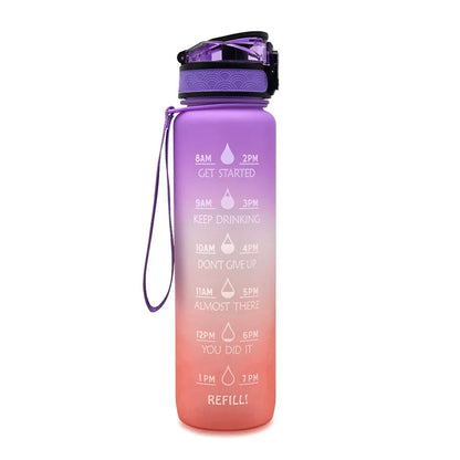 1L Tritan Motivational Water Bottle – Time Marker - YAXSO