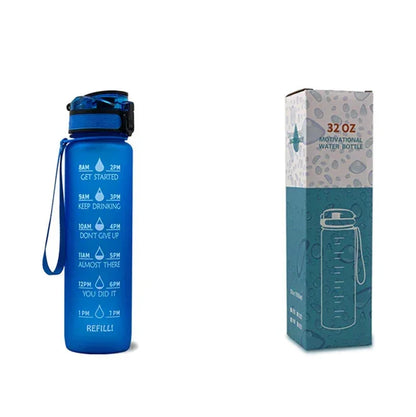 1L Tritan Motivational Water Bottle – Time Marker - YAXSO
