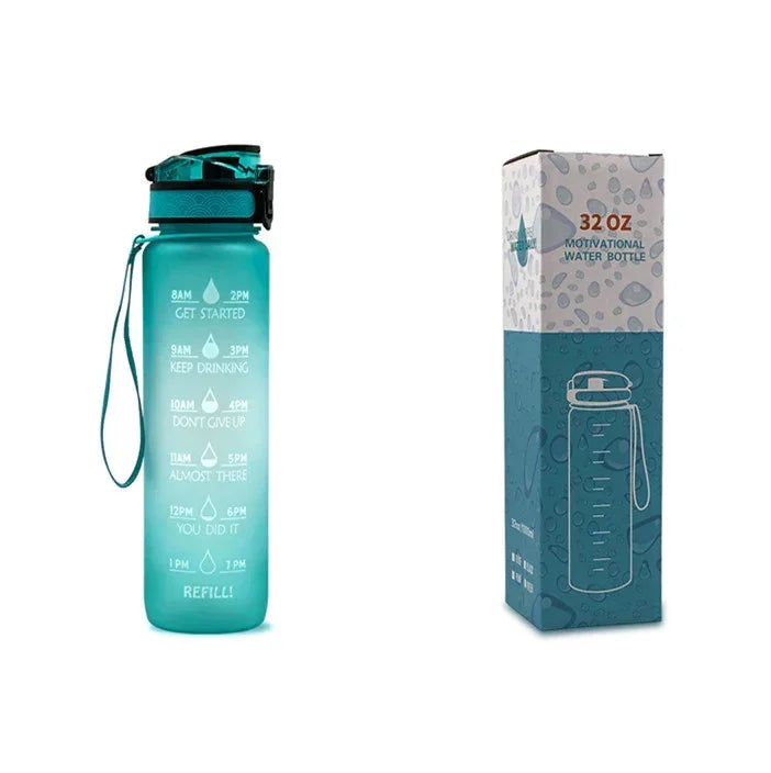 1L Tritan Motivational Water Bottle – Time Marker - YAXSO