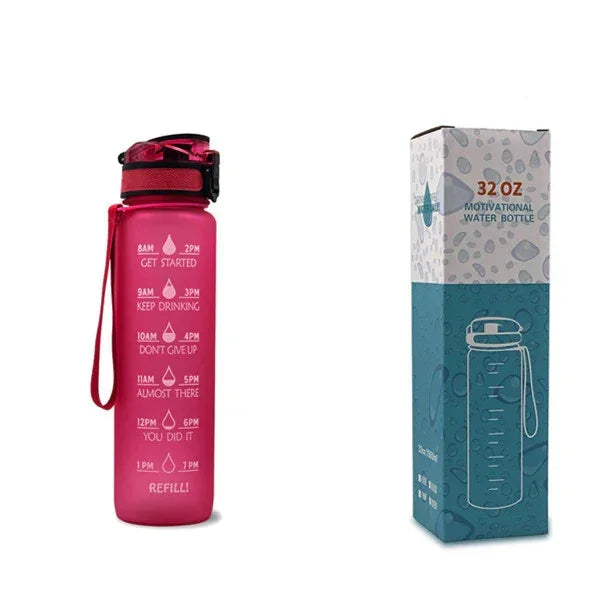 1L Tritan Motivational Water Bottle – Time Marker - YAXSO