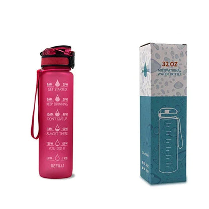 1L Tritan Motivational Water Bottle – Time Marker - YAXSO