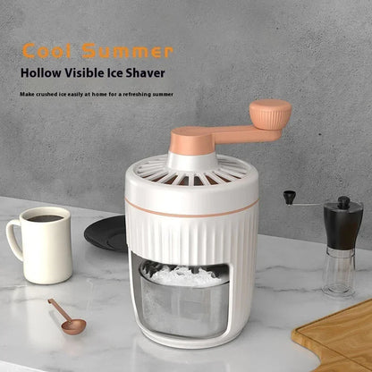 Manual Ice Shaver – Hand-Cranked Smoothie & Ice Crusher for Home Use - YAXSO