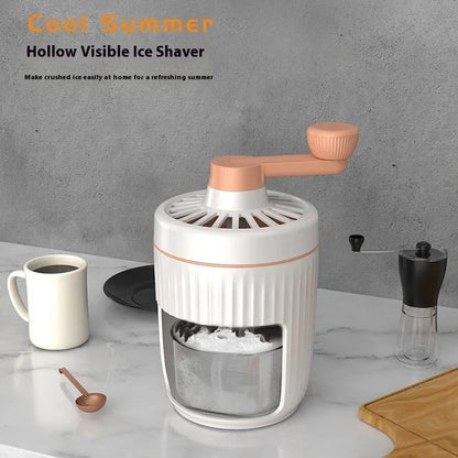 Manual Ice Shaver – Hand-Cranked Smoothie & Ice Crusher for Home Use - YAXSO
