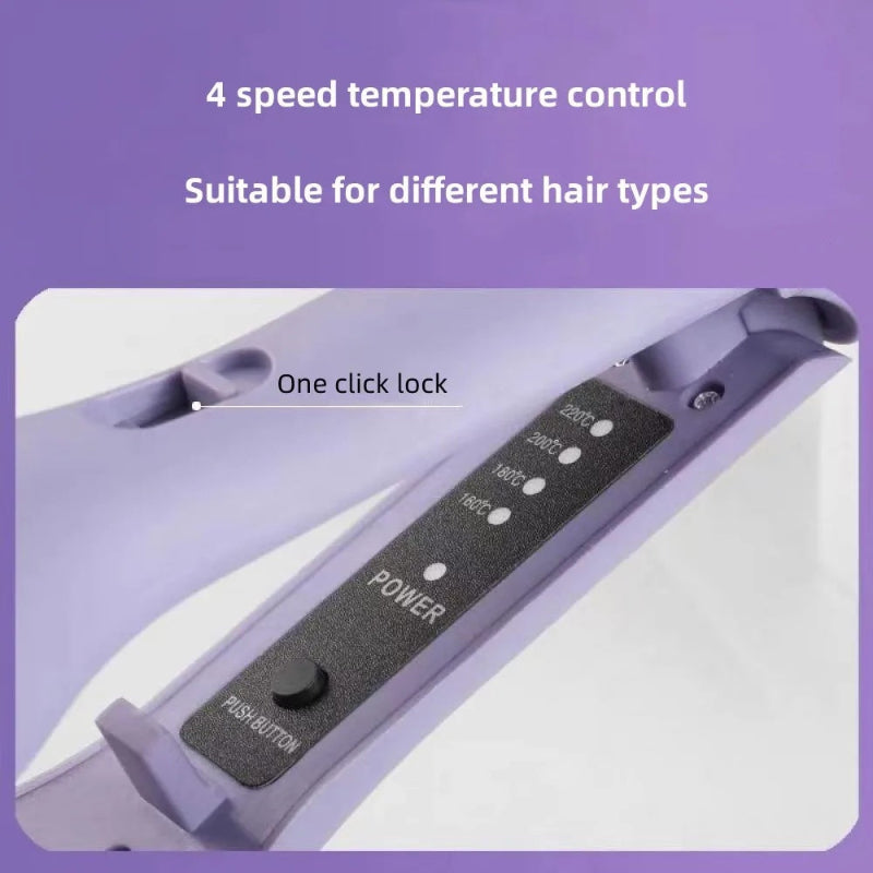 4-speed temperature control panel with power button on a purple background