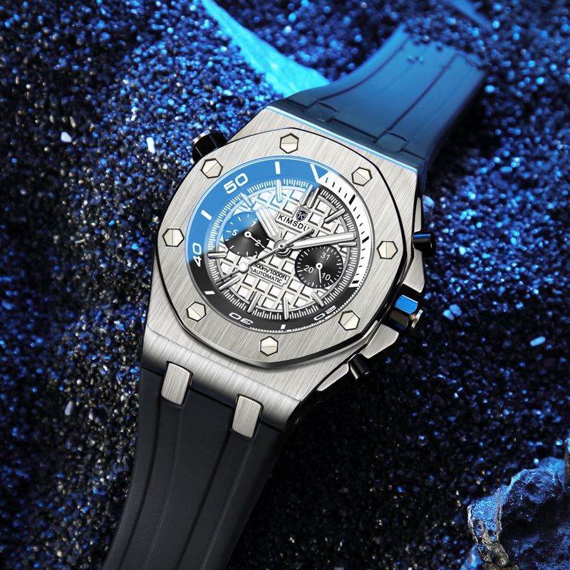 Watch Men's Fashion Silicone Waterproof Automatic Mechanical Watch Sports - YAXSO