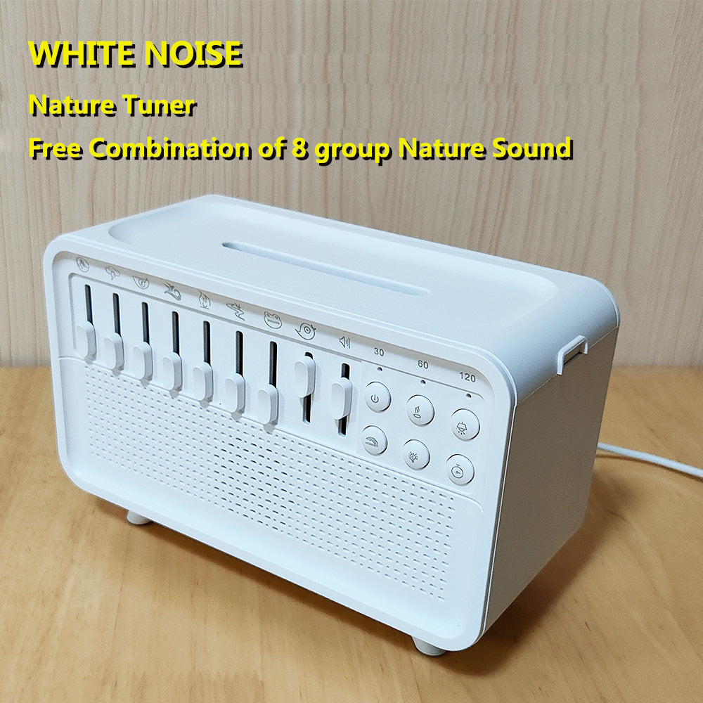 3-in-1 White Noise Machine with Bluetooth Speaker, Night Light & Humidifier – Nature Sound Sleep Aid