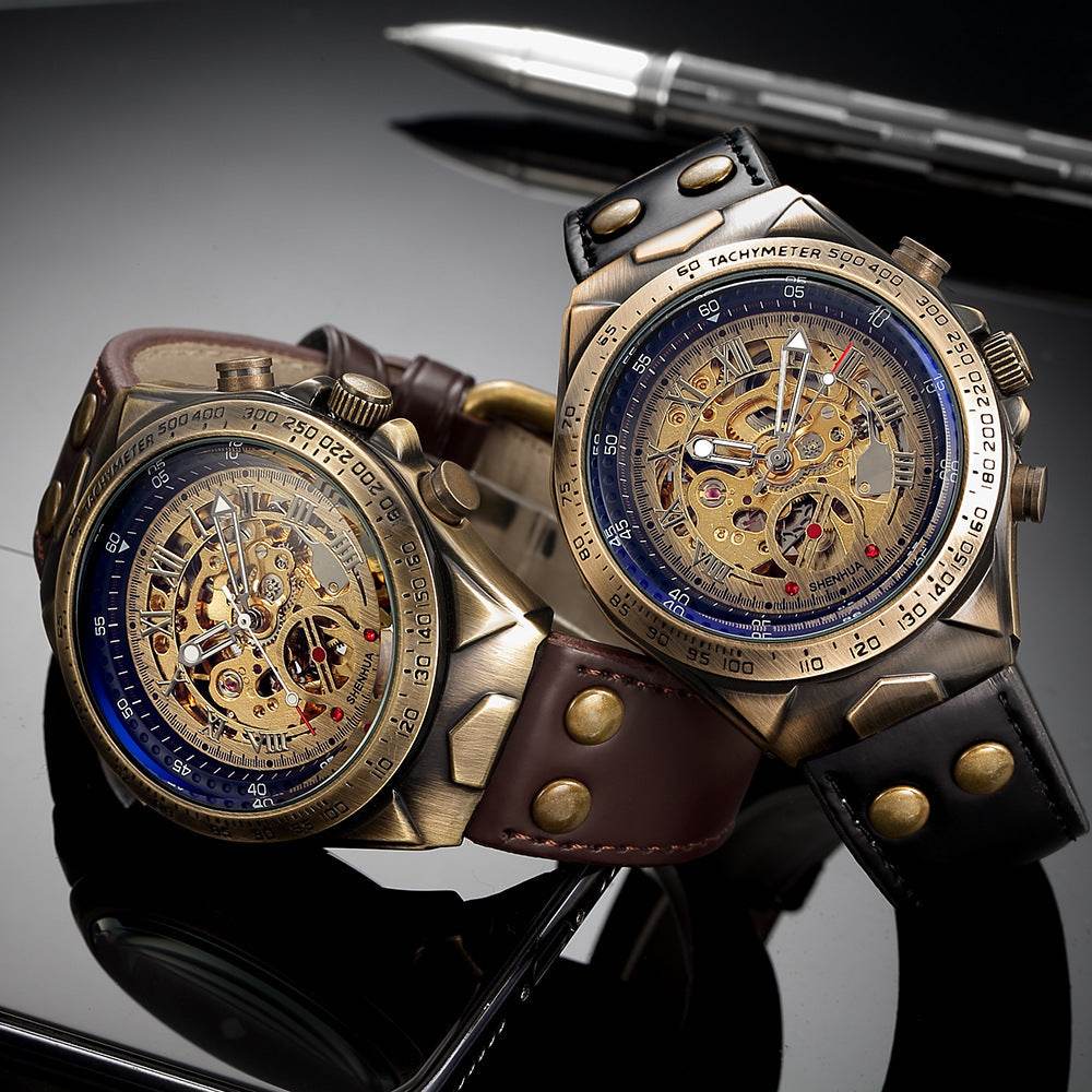 Men's Fashion Hollowed-out Automatic Mechanical Watch - YAXSO