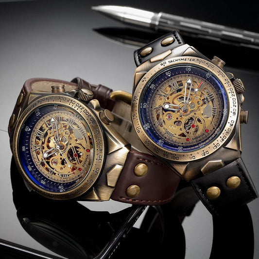 Men's Fashion Hollowed-out Automatic Mechanical Watch - YAXSO