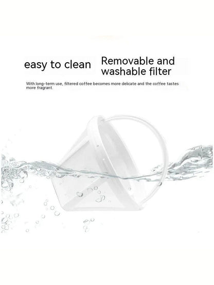Removable washable filter for automatic drip coffee and tea maker