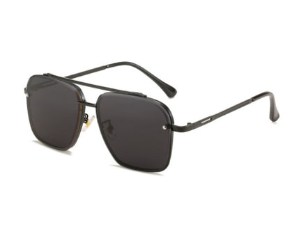 Men's Sunglasses Double Bridge Cut Metal