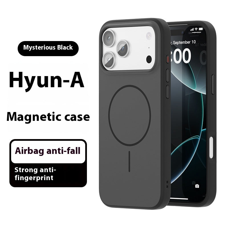 Black magnetic phone case with 'Hyun-A' branding. YAXSO UAE ONLINE STORE