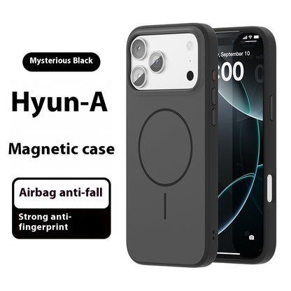 Black magnetic phone case with 'Hyun-A' branding. YAXSO UAE ONLINE STORE