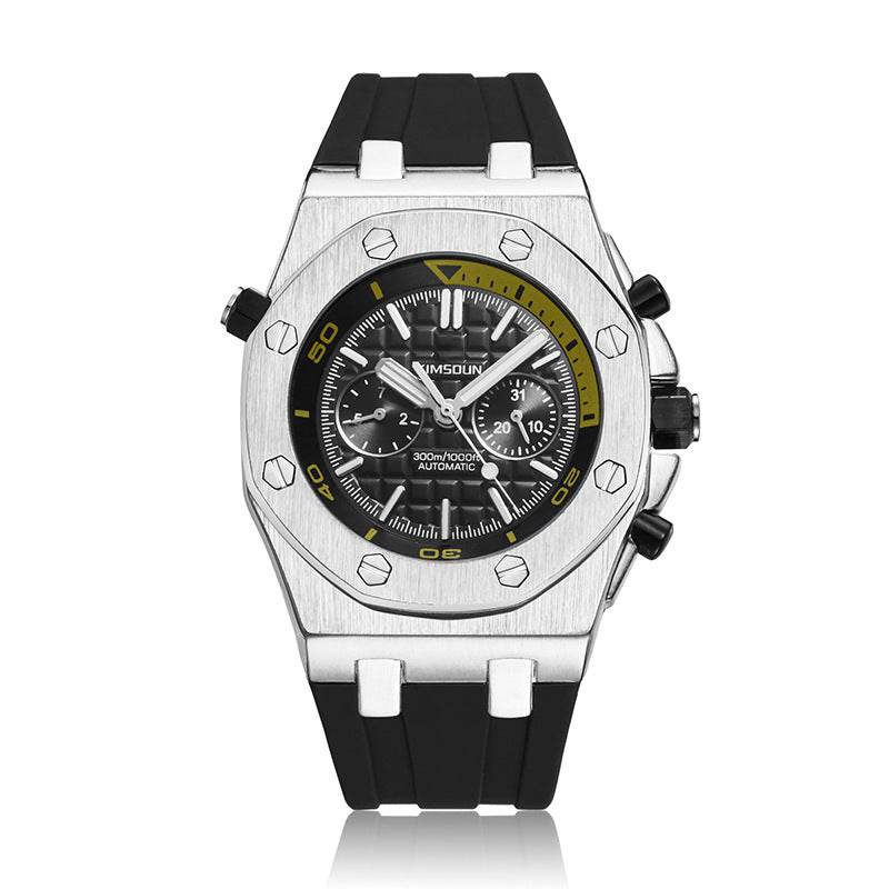 Watch Men's Fashion Silicone Waterproof Automatic Mechanical Watch Sports - YAXSO