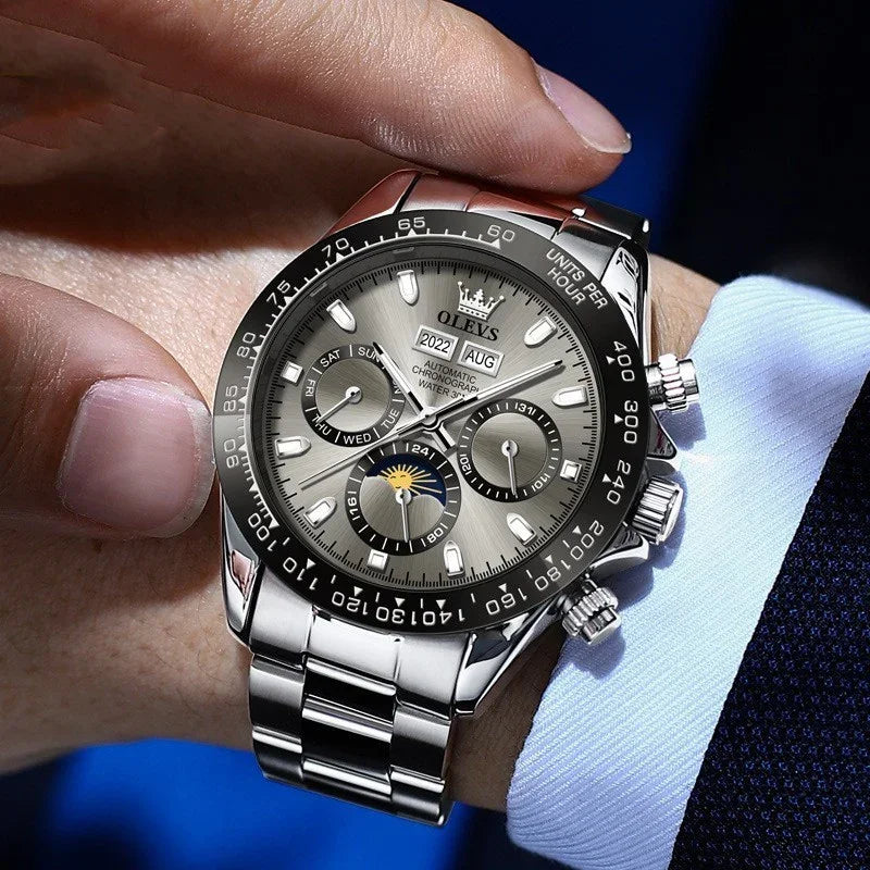 Men’s Automatic Mechanical Watch – 40mm, 30M Waterproof - YAXSO