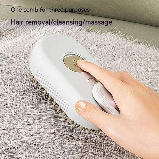 -in-1 Electric Pet Grooming Brush – Steam Spray Massage Comb for Cats & Dogs