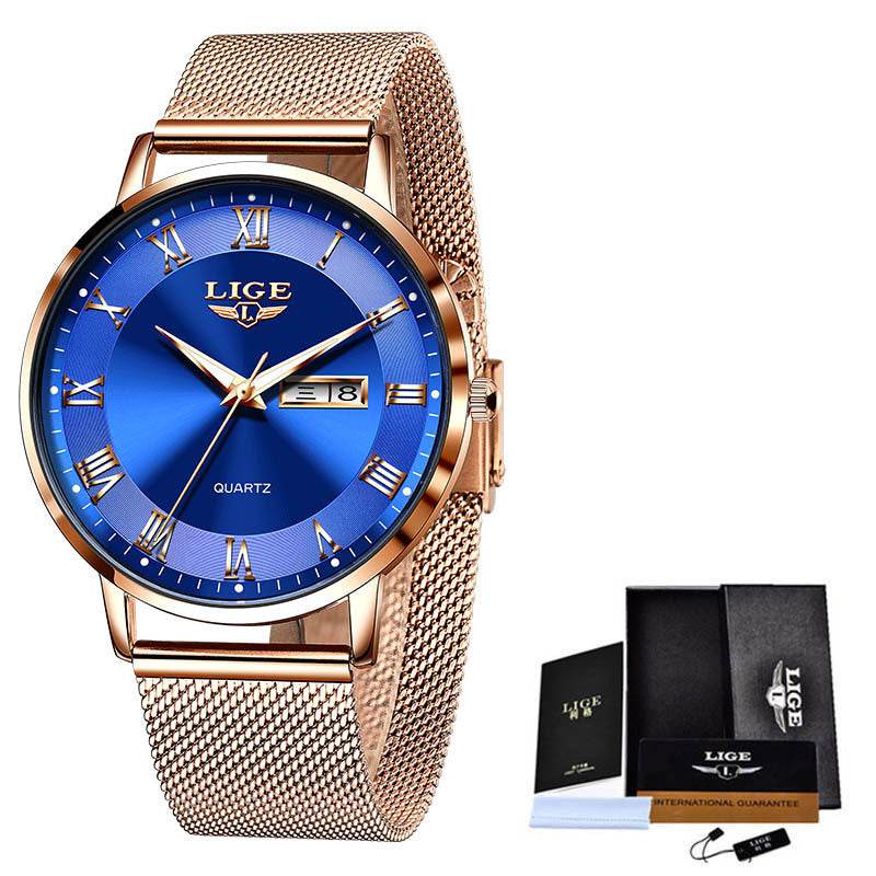 Thin Ladies Quartz Dual Calendar Waterproof Watch - YAXSO