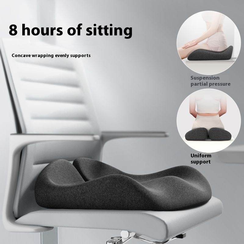 Cushion Office Chair Cushion Long-sitting Artifact Thickened Non-collapse Memory Foam Seat Cushion Ice Silk Breathable Men Seat Cushion - YAXSO