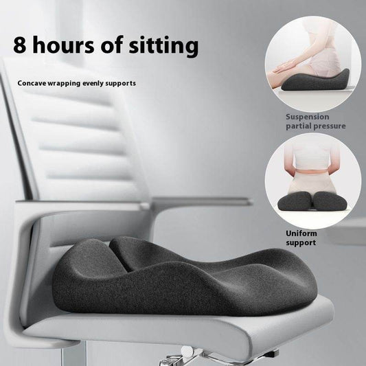 Cushion Office Chair Cushion Long-sitting Artifact Thickened Non-collapse Memory Foam Seat Cushion Ice Silk Breathable Men Seat Cushion - YAXSO