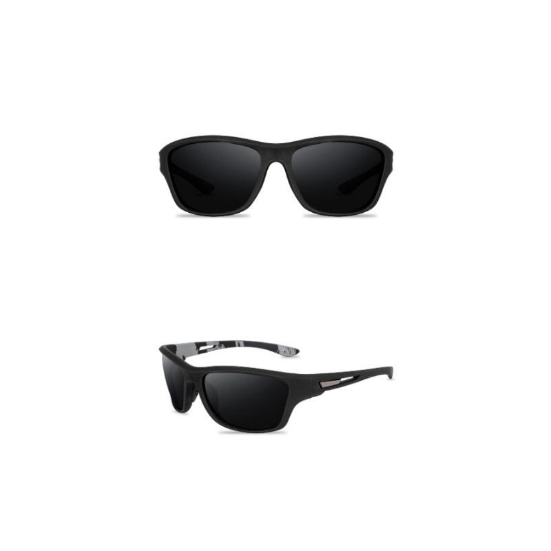 Black sunglasses shown from front and side views on a white background with 'C4' label.