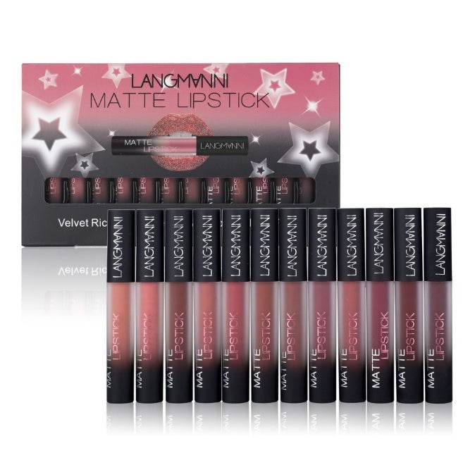 Matte Lipstick Waterproof Long-lasting Velvet Lipstick Set - YAXSO