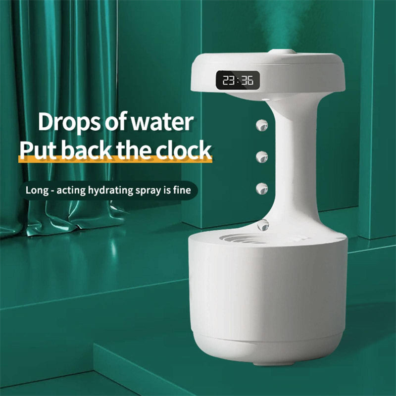 White electronic device with digital display on a green background