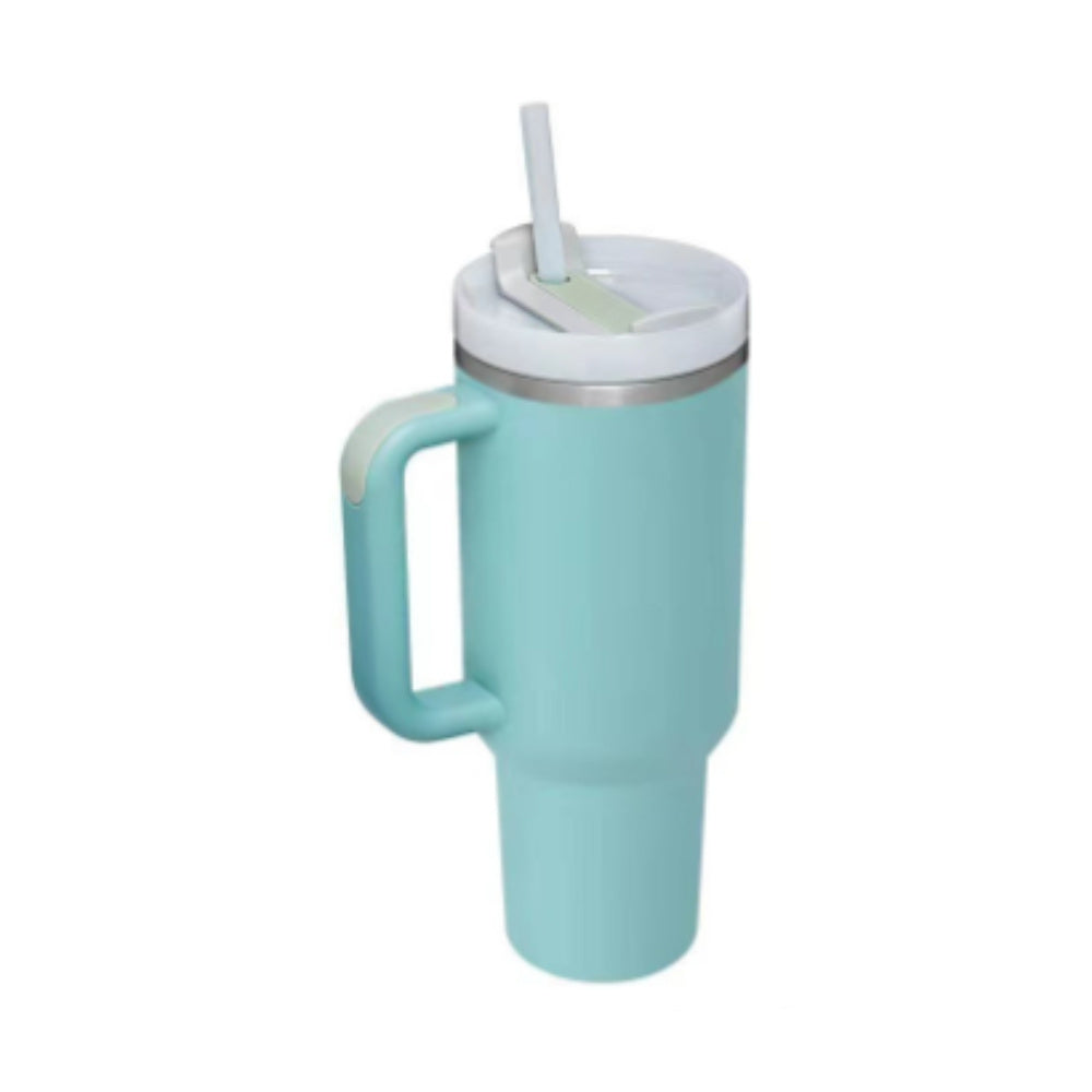 40 Oz Stainless Steel Tumbler – Insulated Travel Mug with Straw & Lid, Spill Proof