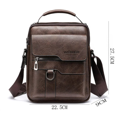 Men's PU Leather Shoulder Bag - YAXSO