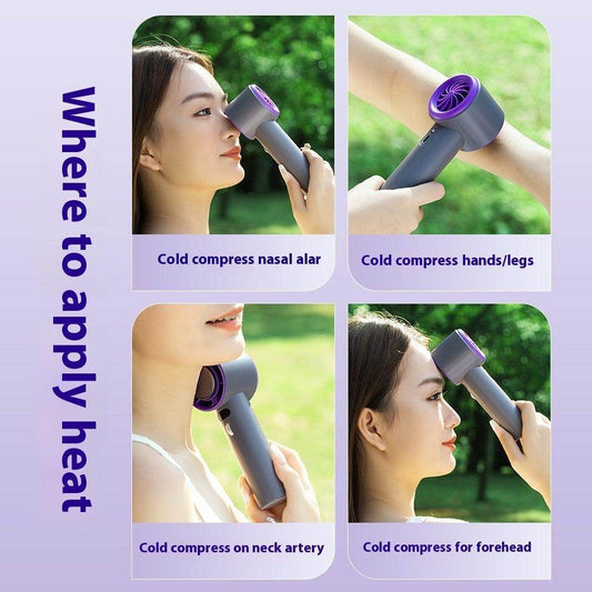 Portable Handheld Turbo Fan Cooling Semiconductor Refrigeration 3000mAh Battery Wind Speeds Adjustable Mini Personal Fan - YAXSO