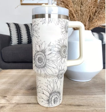 40 Oz Stainless Steel Tumbler – Insulated Travel Mug with Straw & Lid, Spill Proof