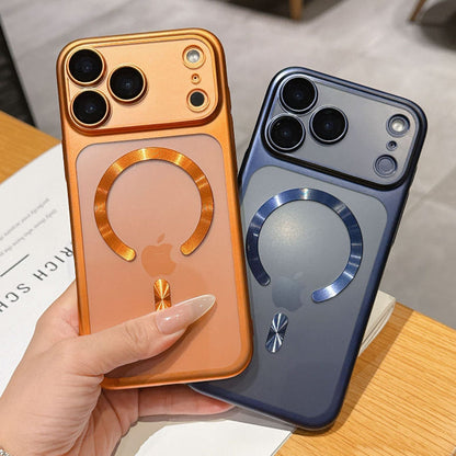 Orange and dark blue protective phone covers with circular grip rings