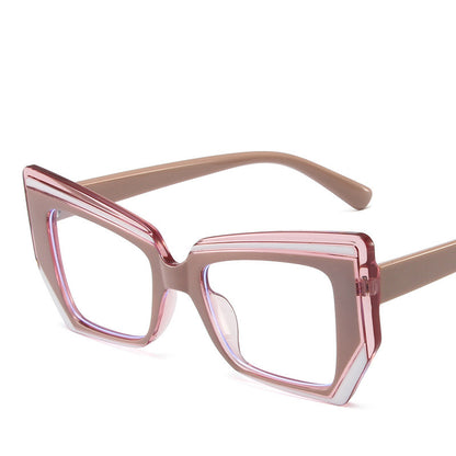 Retro Contrast Color Anti-Blue Glasses| TR90 Frame AC Lens