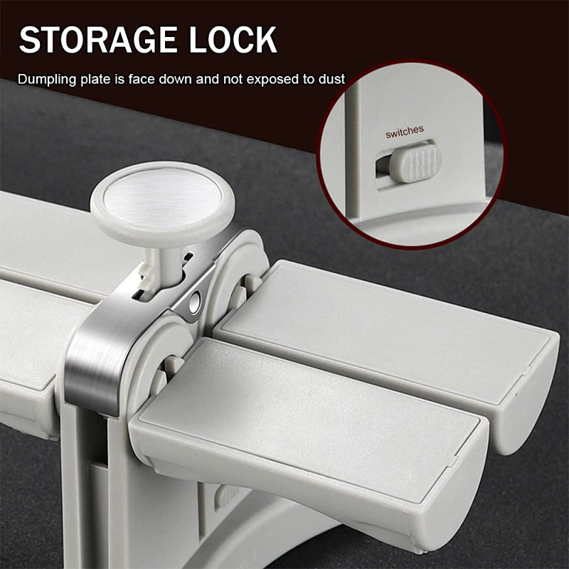 Storage lock mechanism with close-up of switch on a dark background