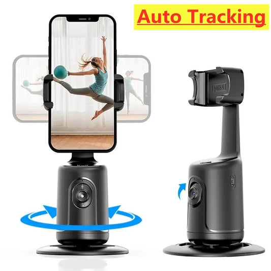 AI Smart Face Tracking Gimbal – 360° Auto Phone Holder for Video, Vlog, and Live Streaming