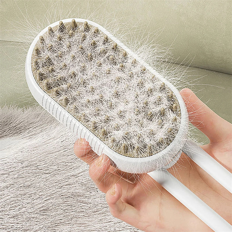 -in-1 Electric Pet Grooming Brush – Steam Spray Massage Comb for Cats & Dogs