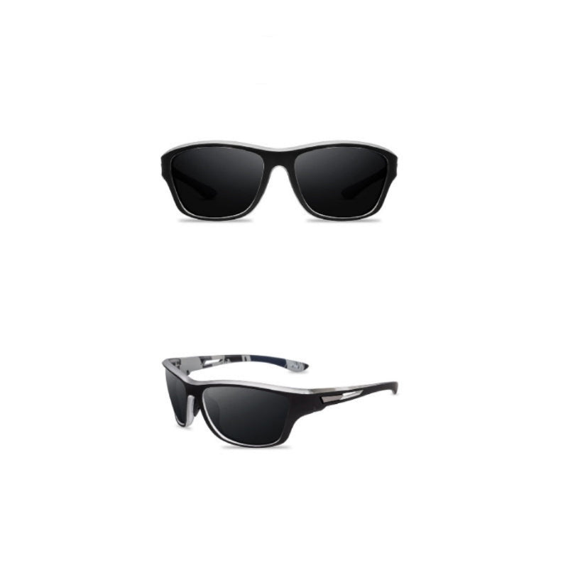 Black sunglasses shown from front and side views on a white background with 'C5' label.