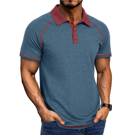 Men’s Short-Sleeve Polo Shirt – Lapel Collar Casual T-Shirt