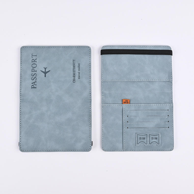 Passport holder interior with passport compartment and card slots