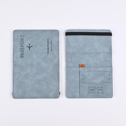 Passport holder interior with passport compartment and card slots
