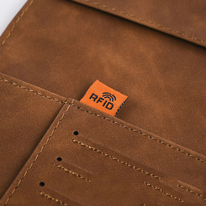 Interior card storage detail of a passport holder