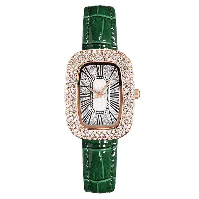 Women’s fashion watch with crystal bezel
