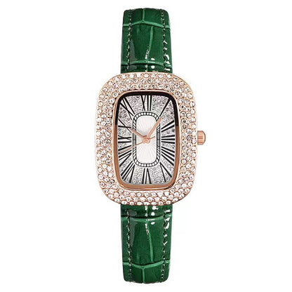 Women’s fashion watch with crystal bezel