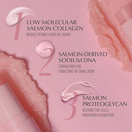 KAHI wrinkle bounce multi balm cream texture on skin, pink formula