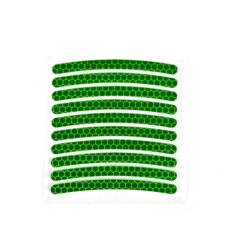 Reflective wheel rim stickers for cars and bikes, assorted style — supplier image 2