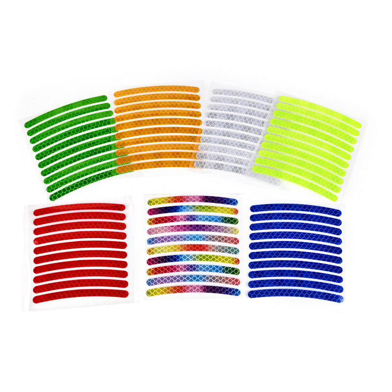 Reflective wheel rim stickers for cars and bikes, assorted style — supplier image 3
